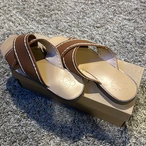 Like new Oasis Society brown sandals (Madeline)